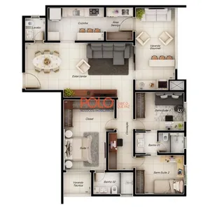 Apartamento de 3 quartos no Copacabana — miniatura 31