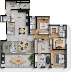 Apartamento de altíssimo padrão no Complexo Vinhedos — miniatura 9